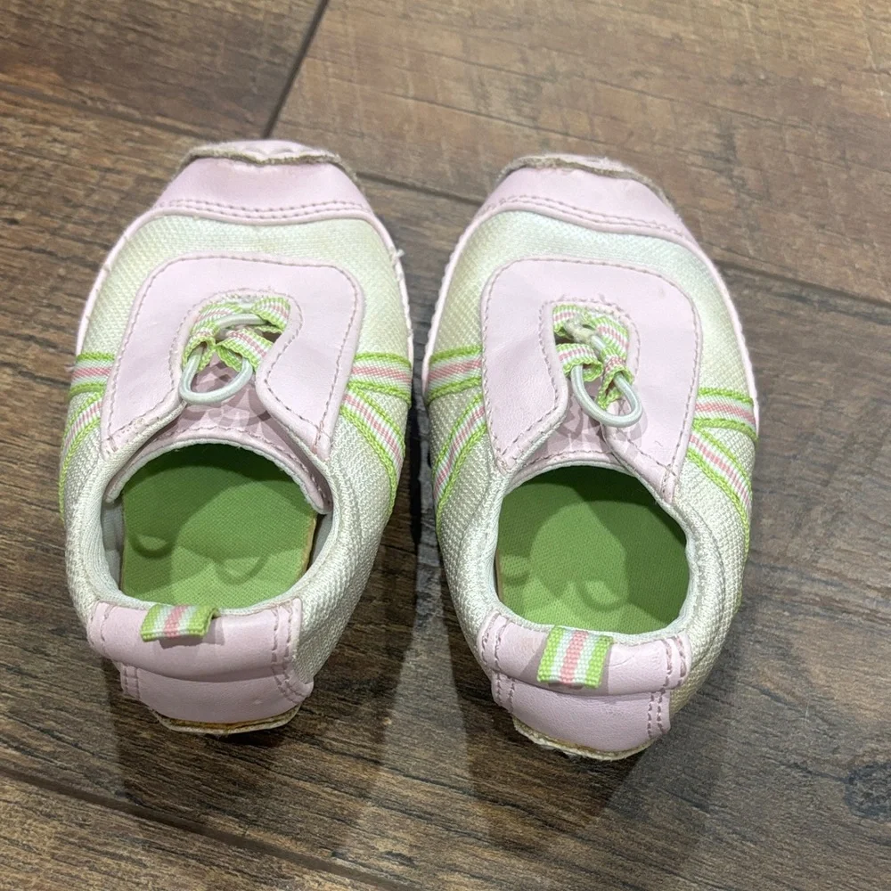 Pink and Green baby shoes